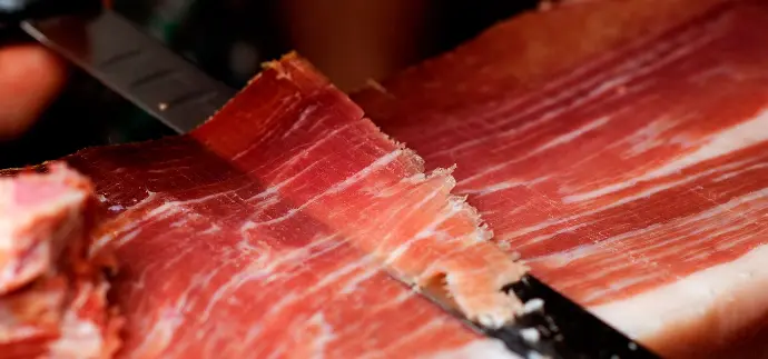 Corte de jamón de cebo ibérico